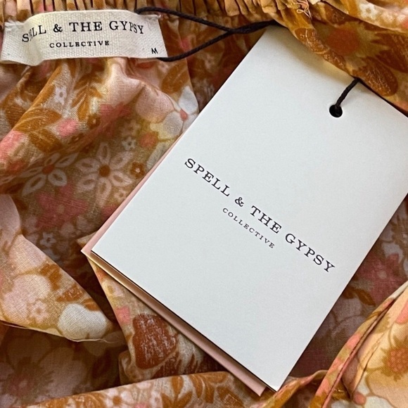 💋NWT SPELL & The Gypsy Collective Anne BoHo 70’s Tunic Dress - Picture 15 of 16